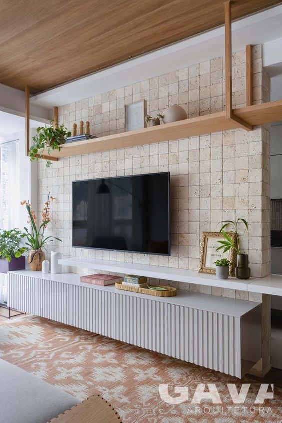 Revestimento 3D para painel de TV