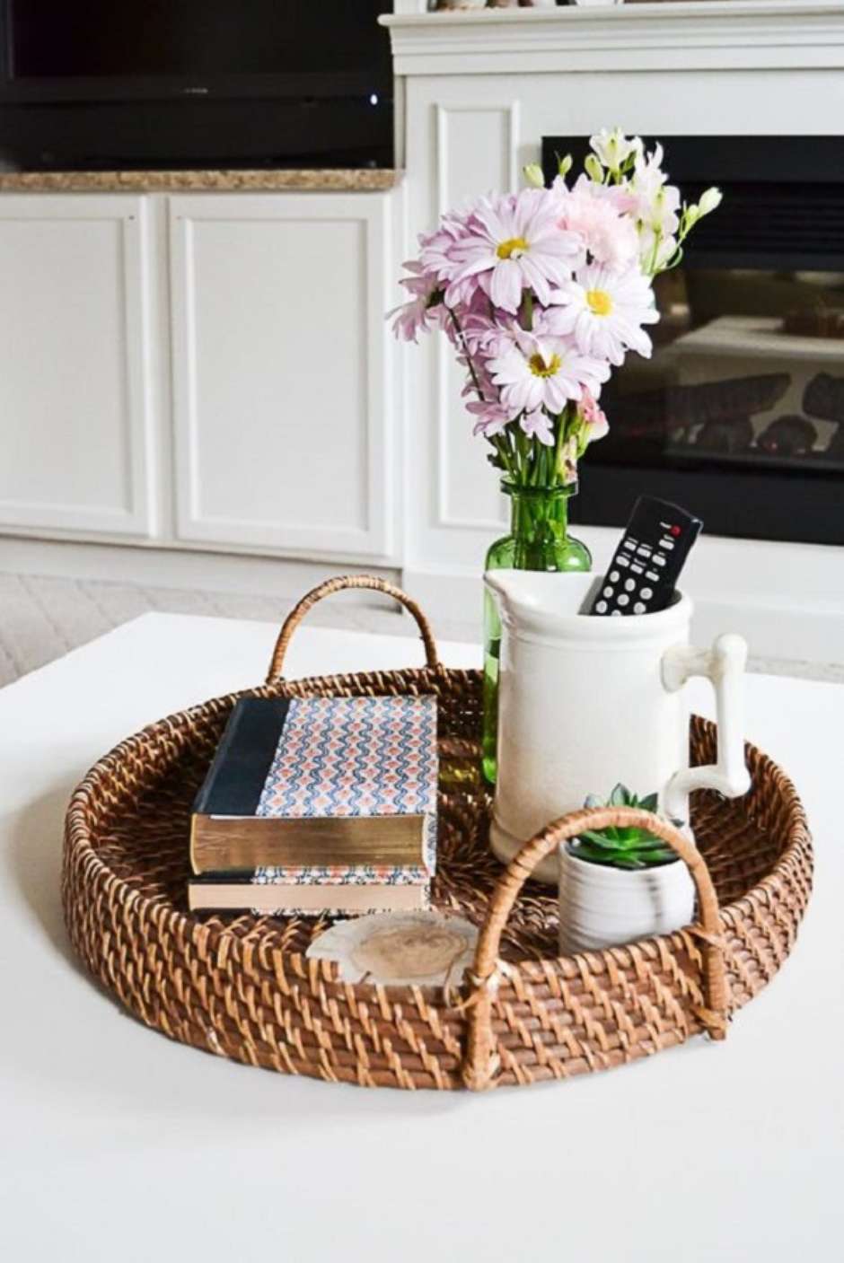 cesto de palha para decoração grande