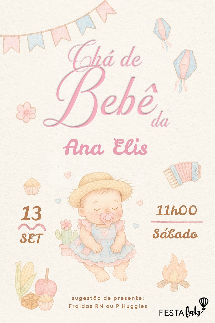 ideias de temas para chá de bebê menina