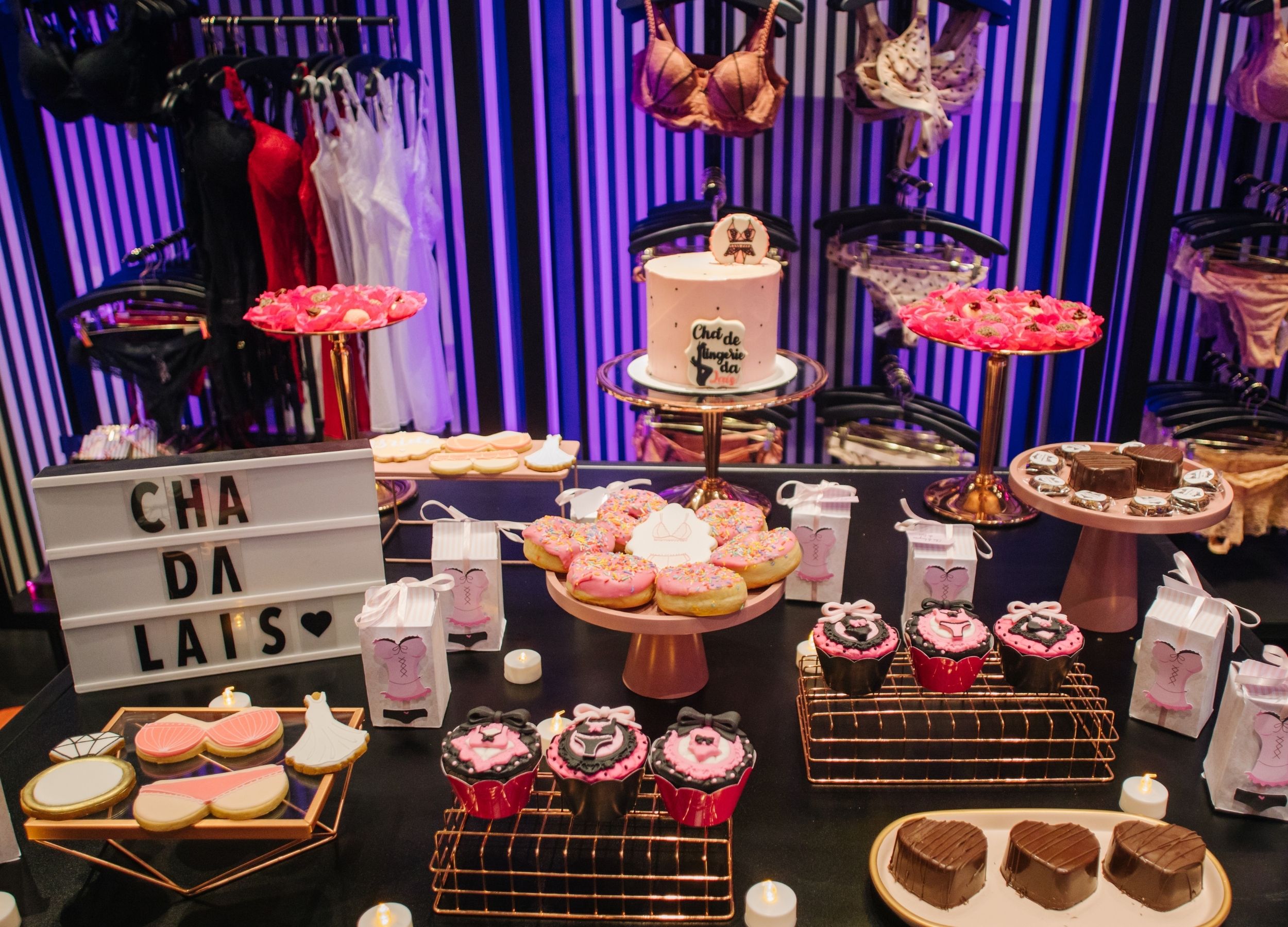 cha de langerie decoração