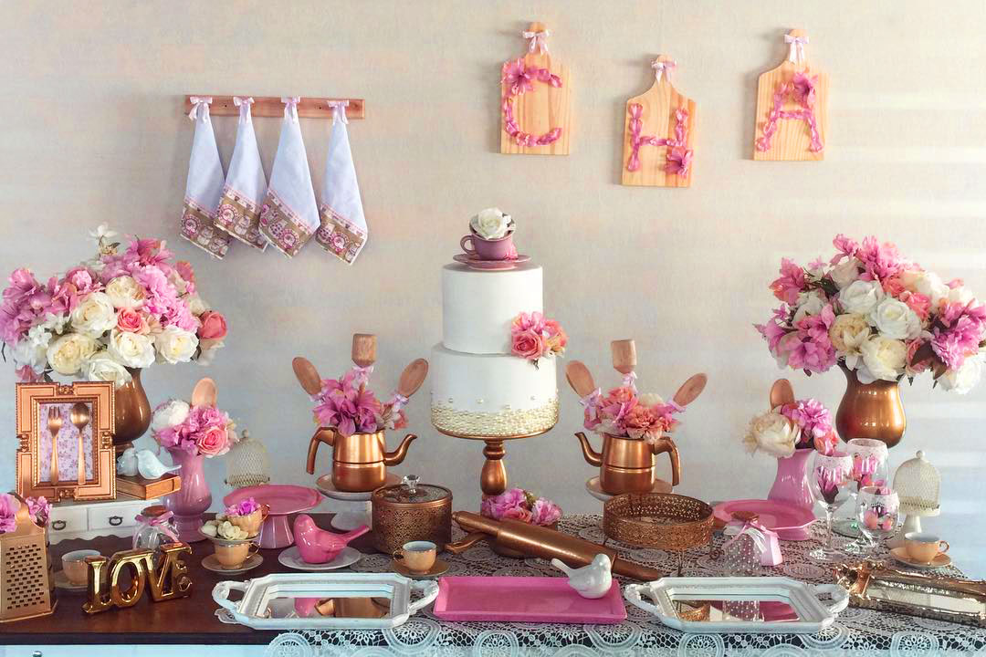 ideias criativas decoração cha de panela simples