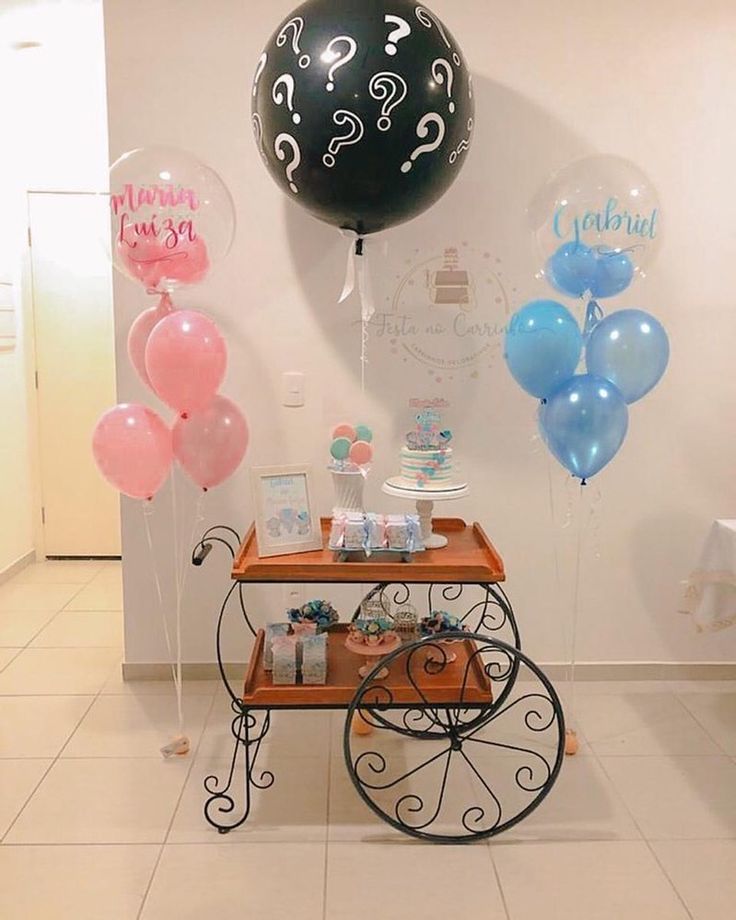 cha revelação decoração simples