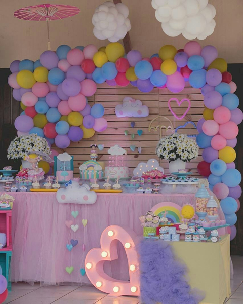 chuva de amor decoração