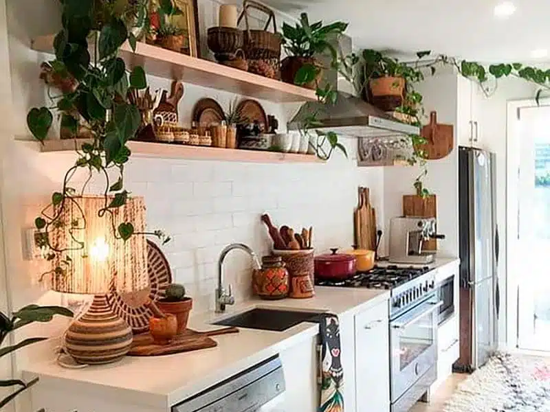 Iluminação Perfeita para Criar um Clima Boho na Cozinha