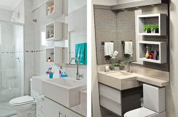 ideias criativas para decorar banheiro pequeno