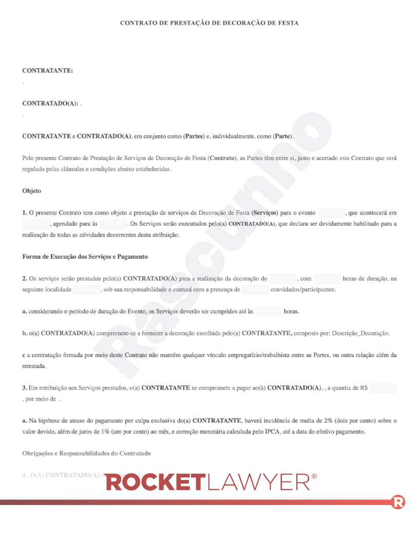 Guia completo: Elementos essenciais em um contrato de decoração de festa