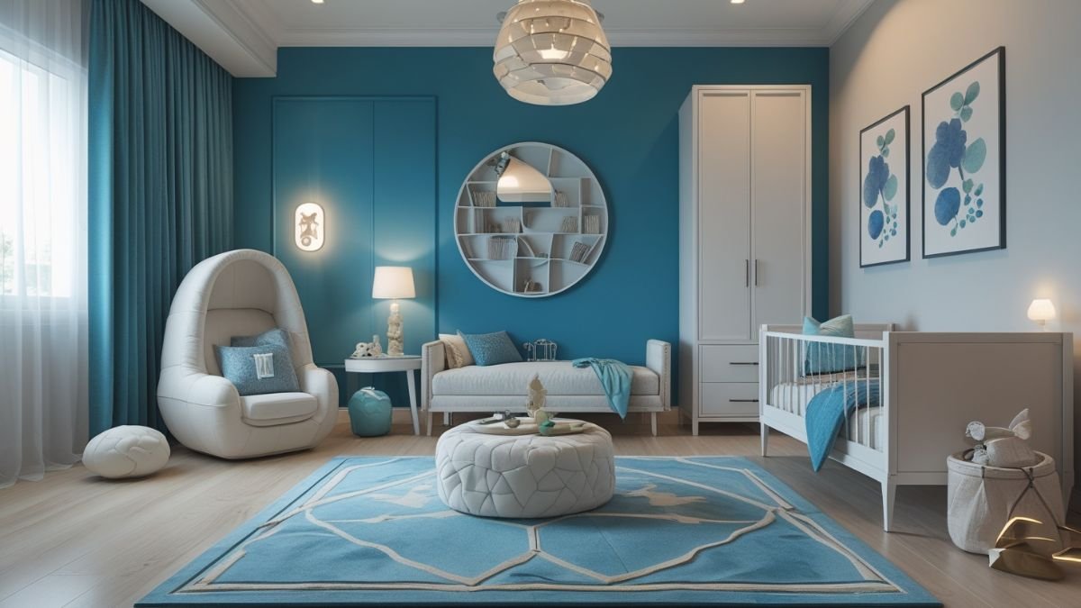 ideias de decoração com azul bebê para quarto infantil
