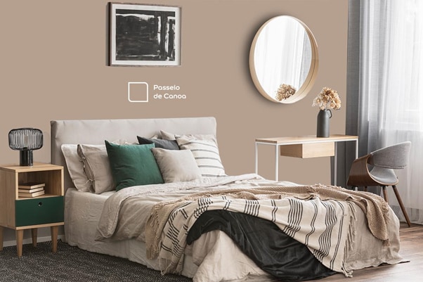 combinação de cores neutras para quarto