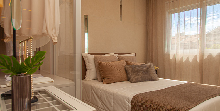 cores neutras para quarto com pouca luz