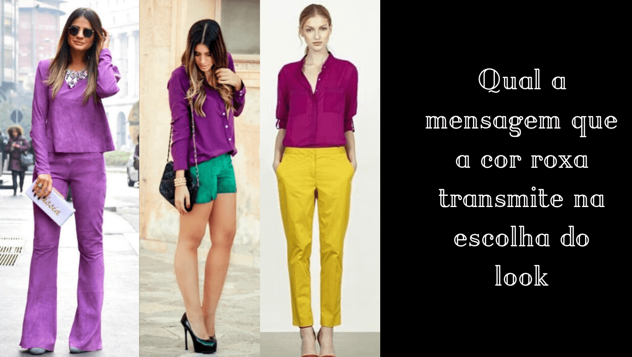 cor que combina com roxo