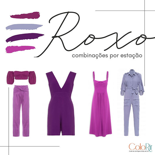 ideias de looks com roxo e amarelo