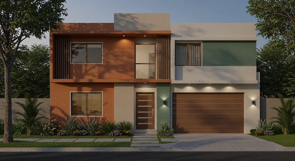 pintura externa residencial cores