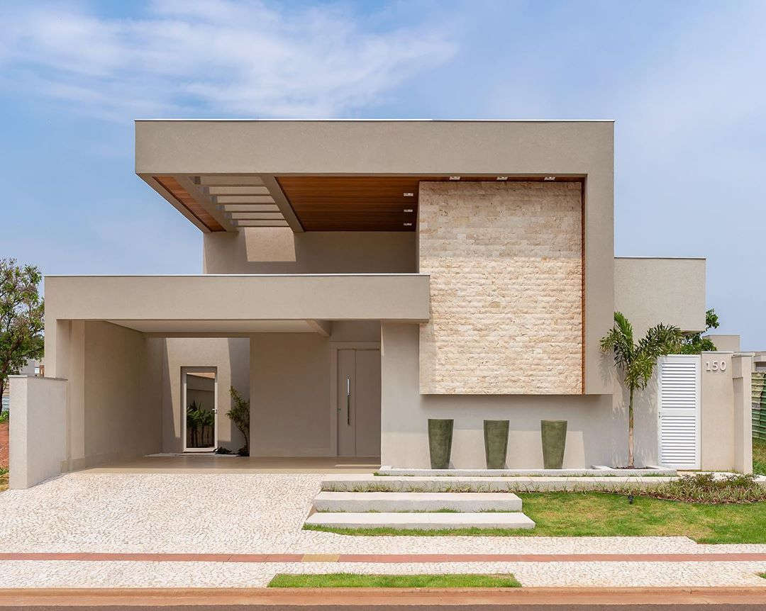 cores de casas externas com telhado escuro