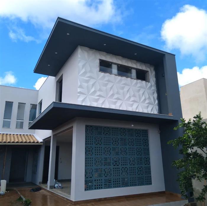 cores de casas externas com portão preto