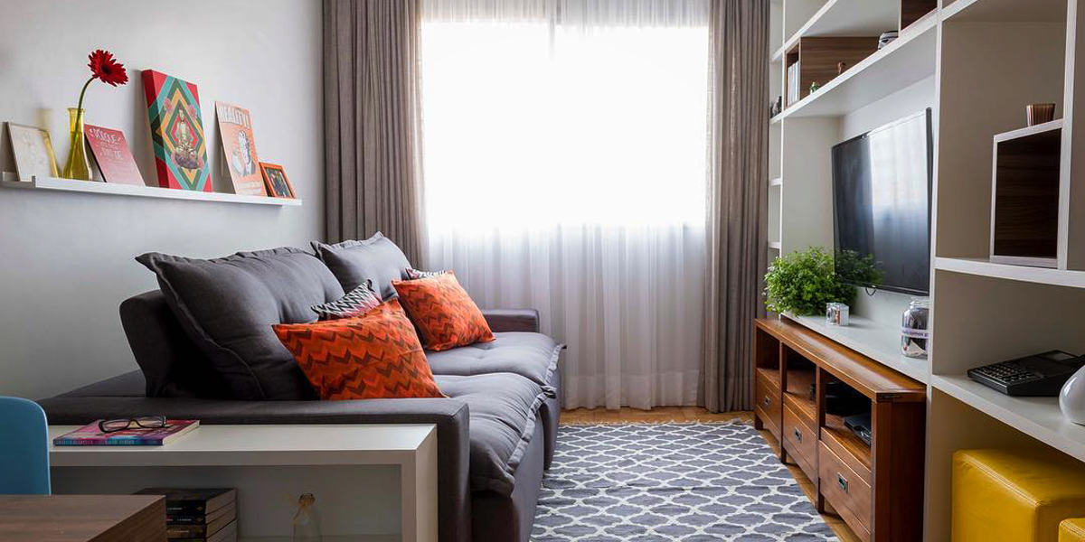 cores que ampliam a sala