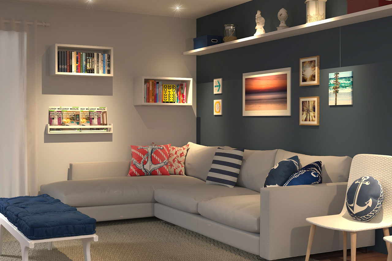 cores que ampliam a sala