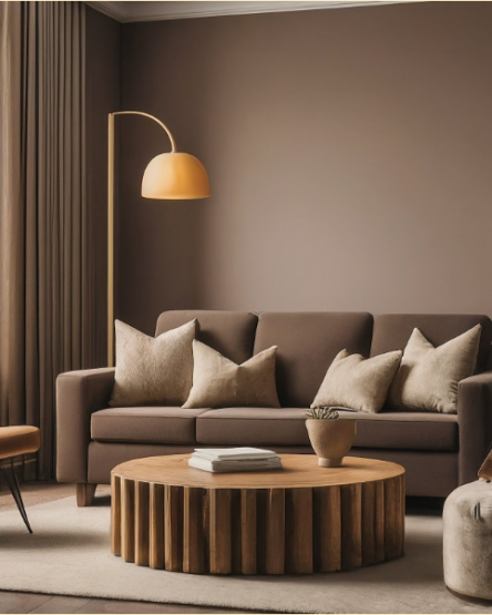 como usar mocha mousse na decoração da sala