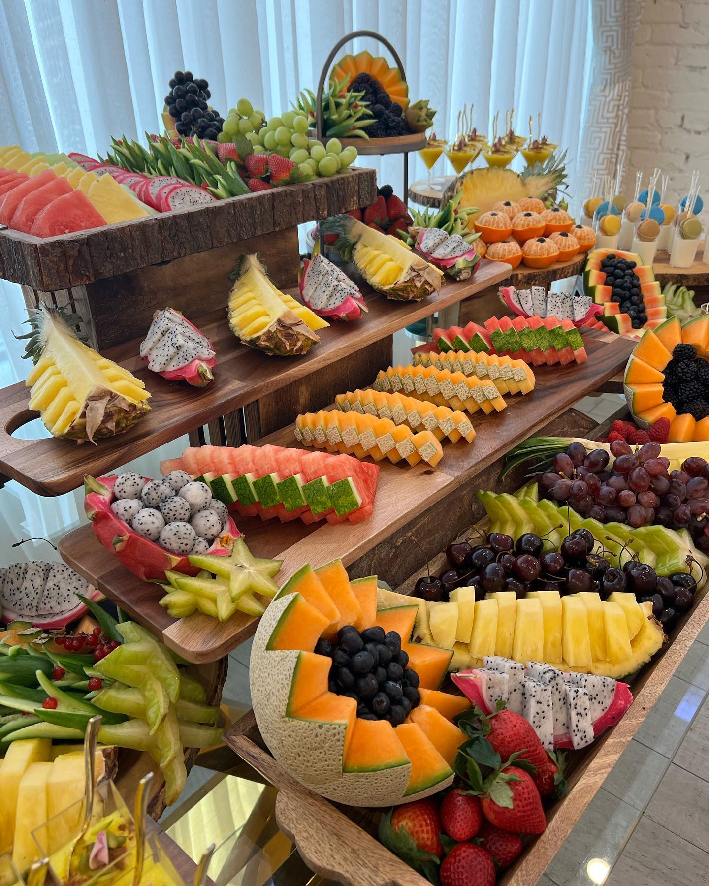 corte de frutas para decoração