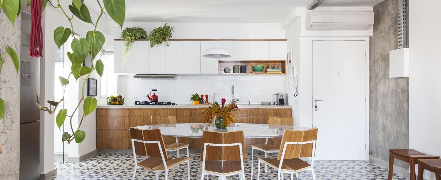 sala e cozinha integrada