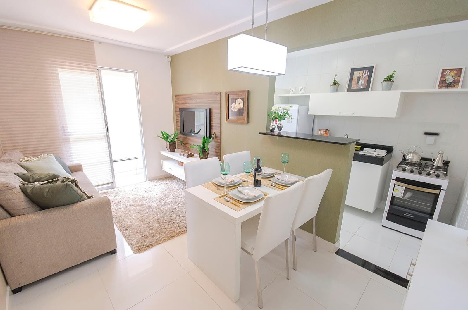 cozinha americana com quartzo