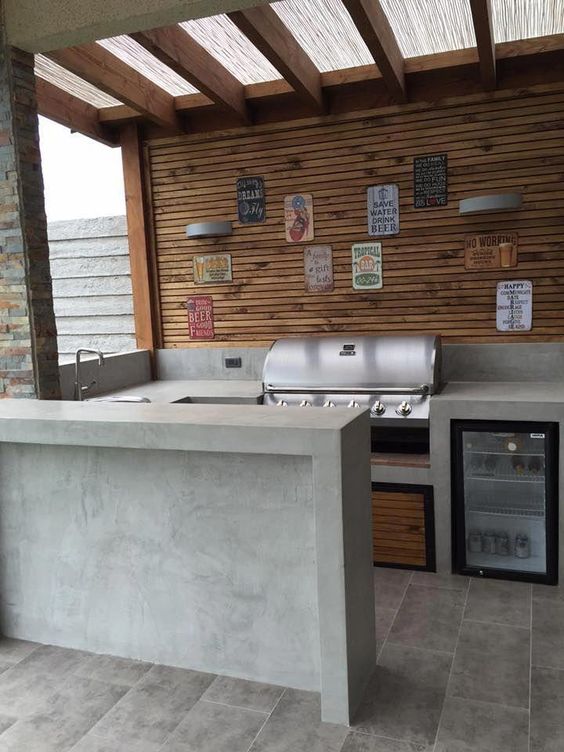 iluminação cozinha externa