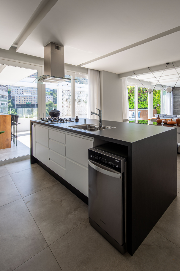 Cozinha com ilha gourmet