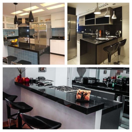 ideias de cozinha com balcão simples para apartamento pequeno