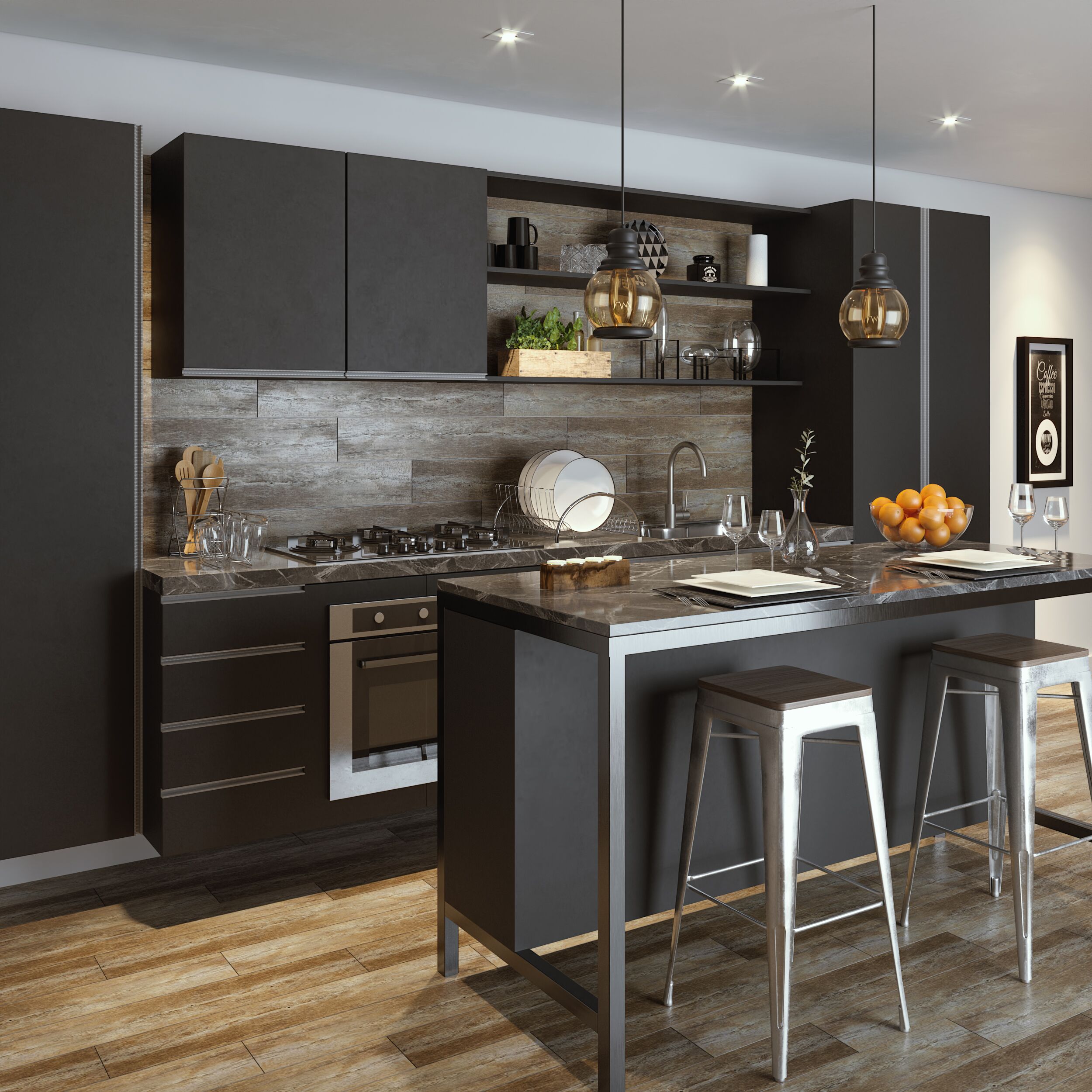 5 Ideias de Cozinhas Pretas e Cobre para Inspirar