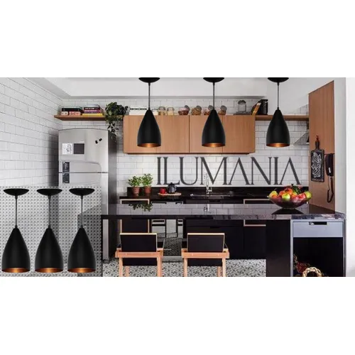 cozinha com decoracao preto e cobre