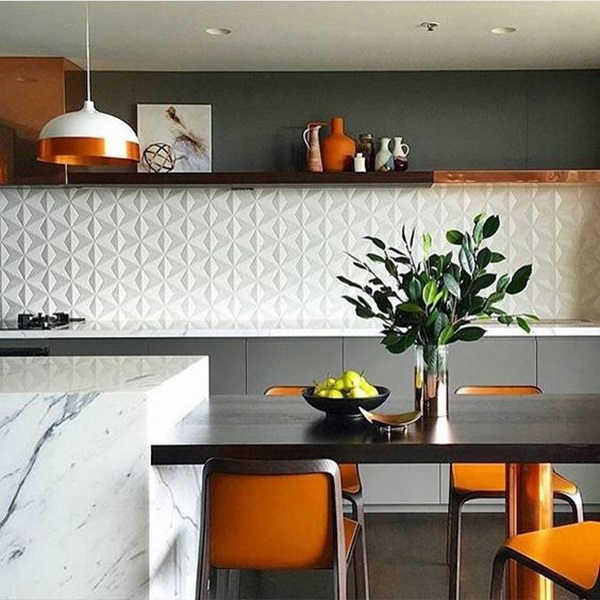 cozinha com decoracao preto e cobre