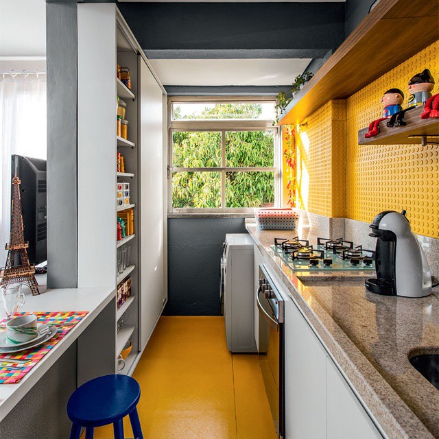 cozinha corredor estreita inspiração