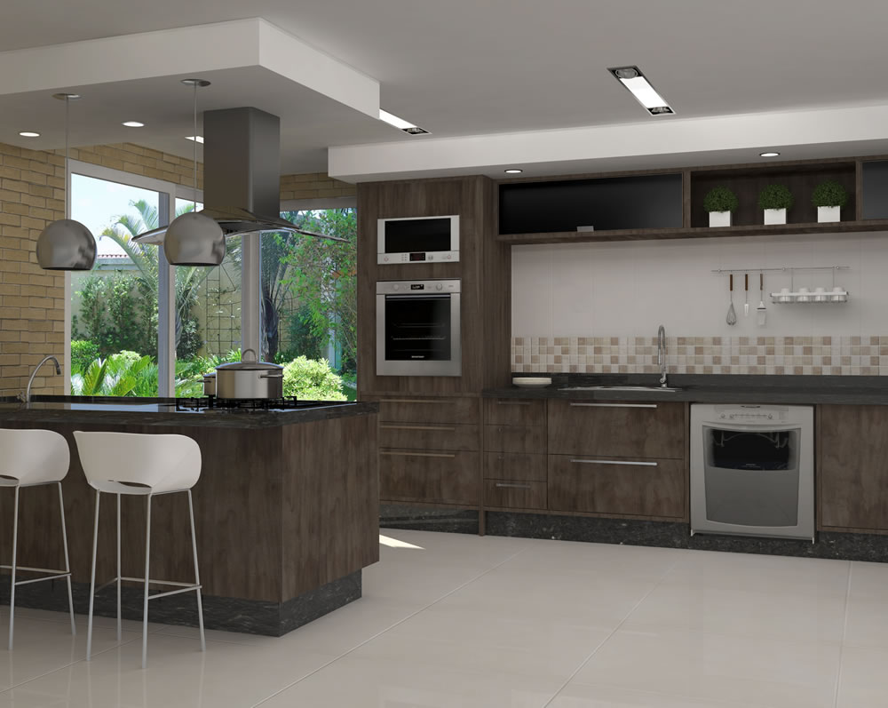 como iluminar cozinha escura pequena