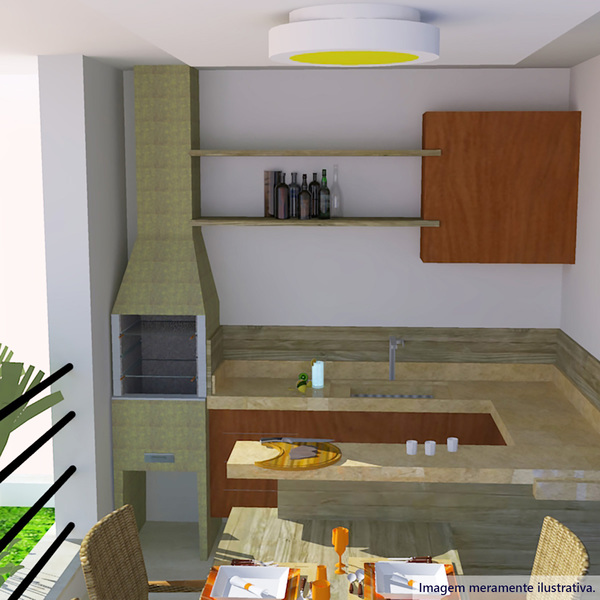 decoração cozinha integrada com churrasqueira