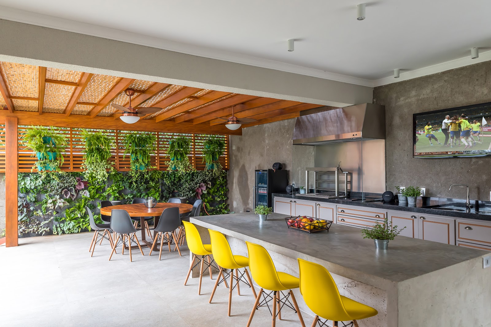 como integrar cozinha com churrasqueira e sala