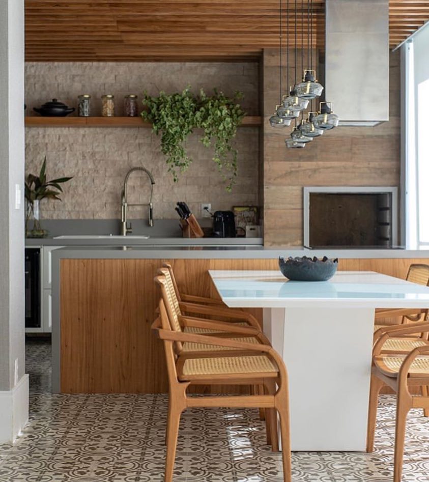 cozinha gourmet integrada com sala