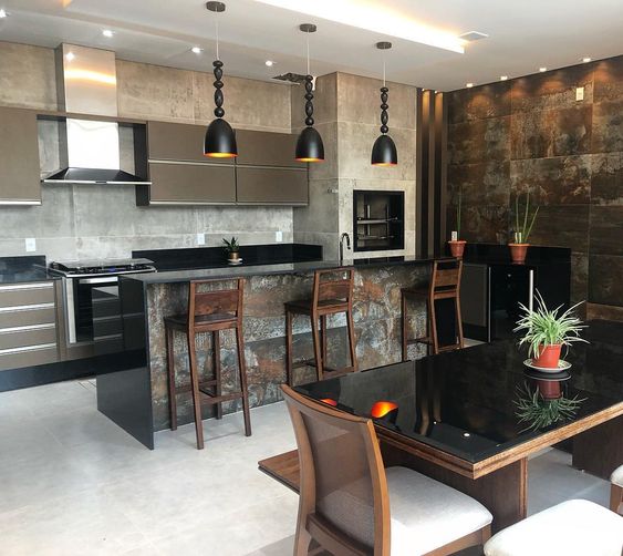 churrasqueira integrada na cozinha