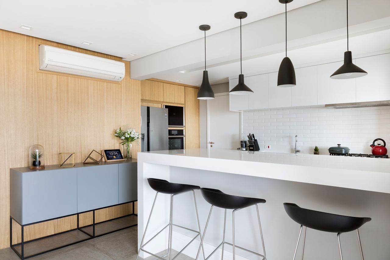 divisória meia parede cozinha sala