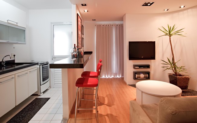 como fazer meia parede cozinha sala