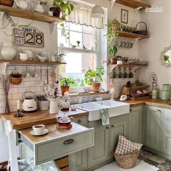 cozinha rústica apartamento