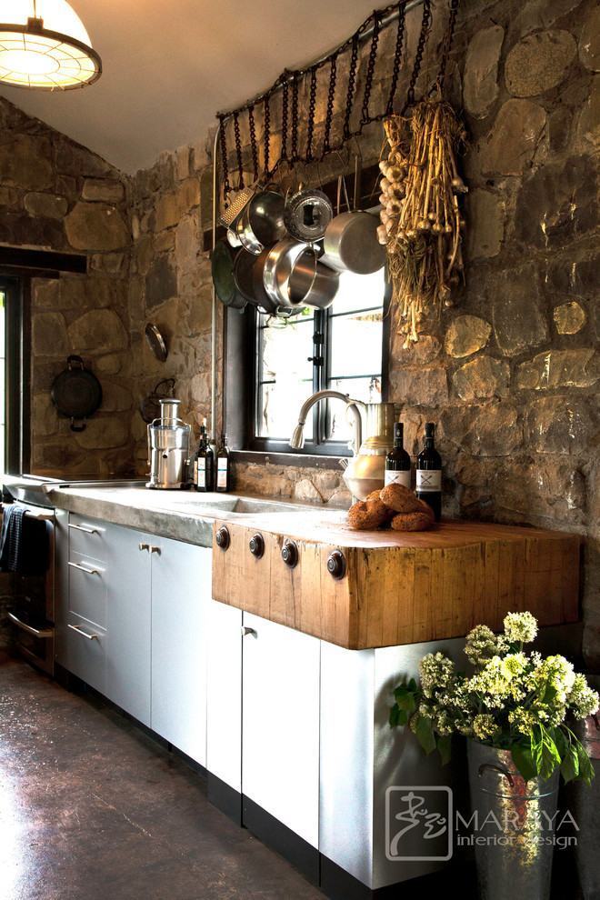 cozinha rústica com tijolo