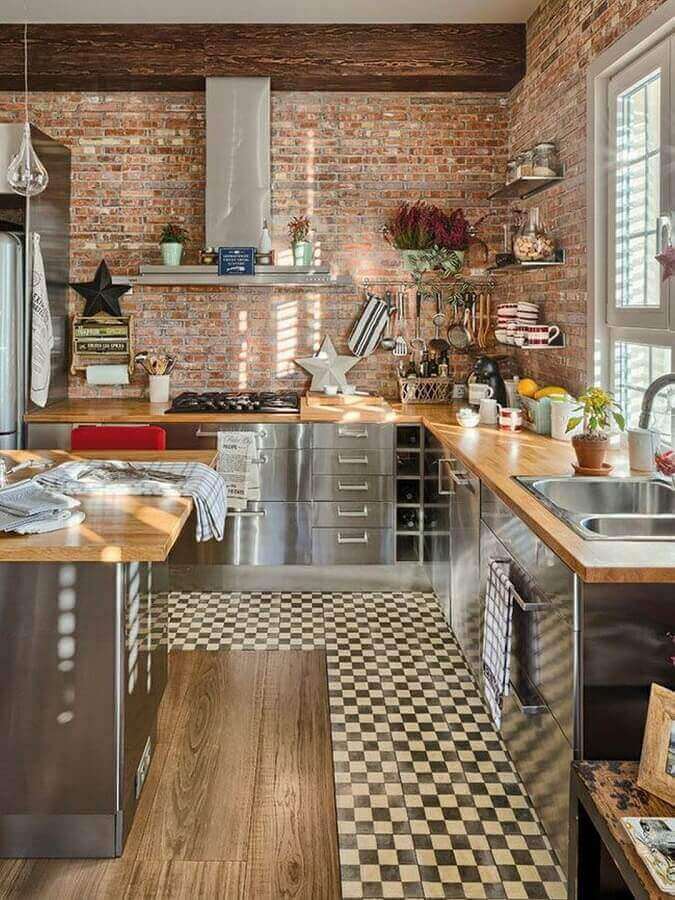 cozinha rústica planejada