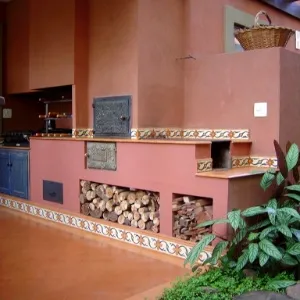 fogão a lenha para casa de campo rústica
