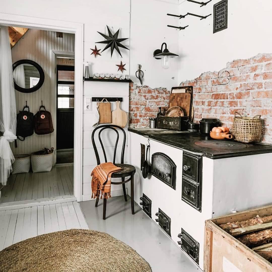 ideias de decoração cozinha rústica fogão a lenha