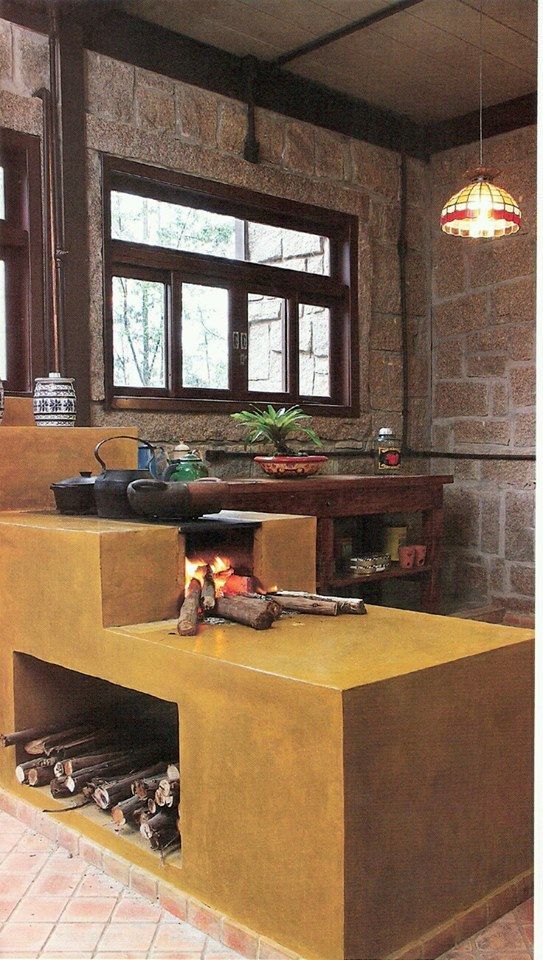 como decorar cozinha rústica com fogão a lenha