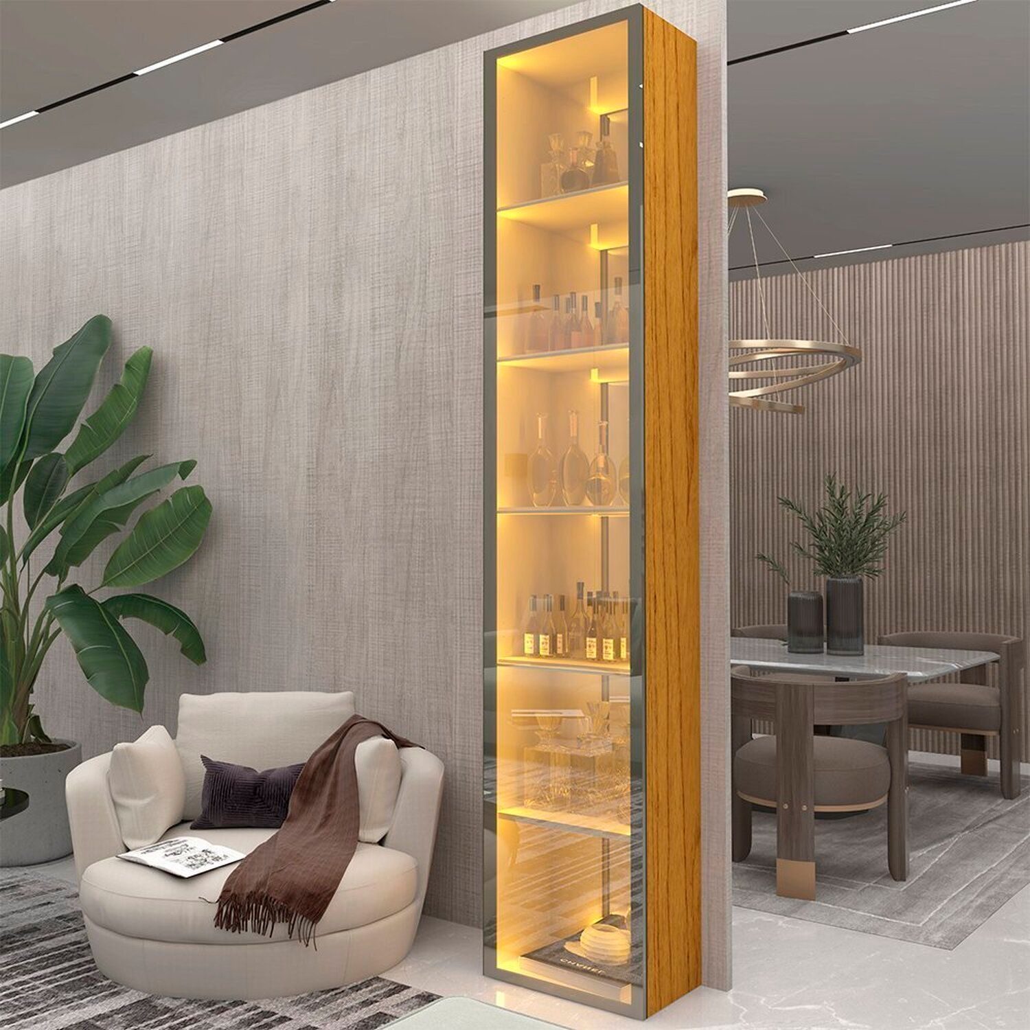 Cristaleira moderna preta