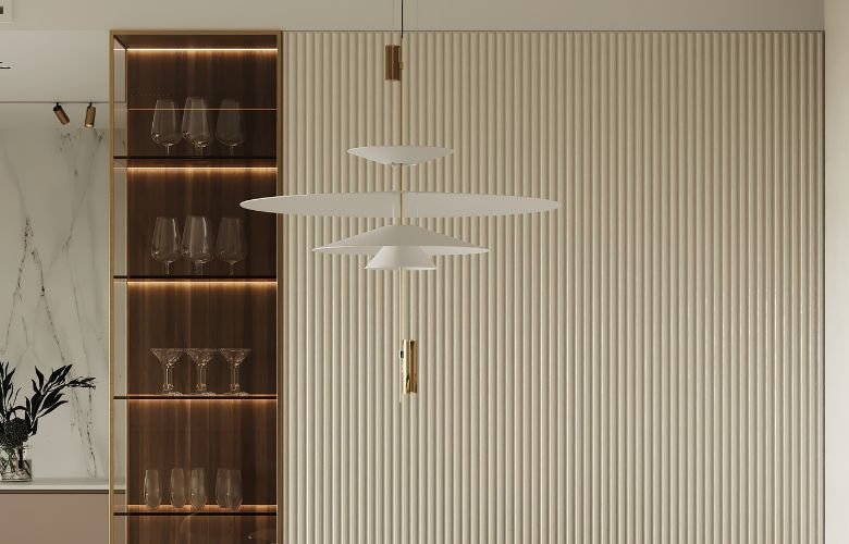 Cristaleira moderna de vidro