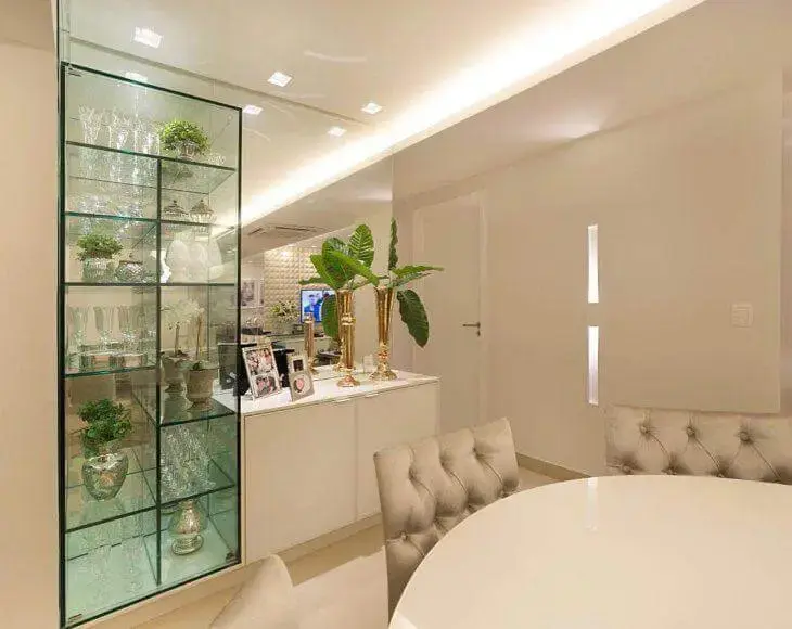 Cristaleira moderna com LED