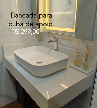 Cuba esculpida em porcelanato 78cm moderna alto padrão
