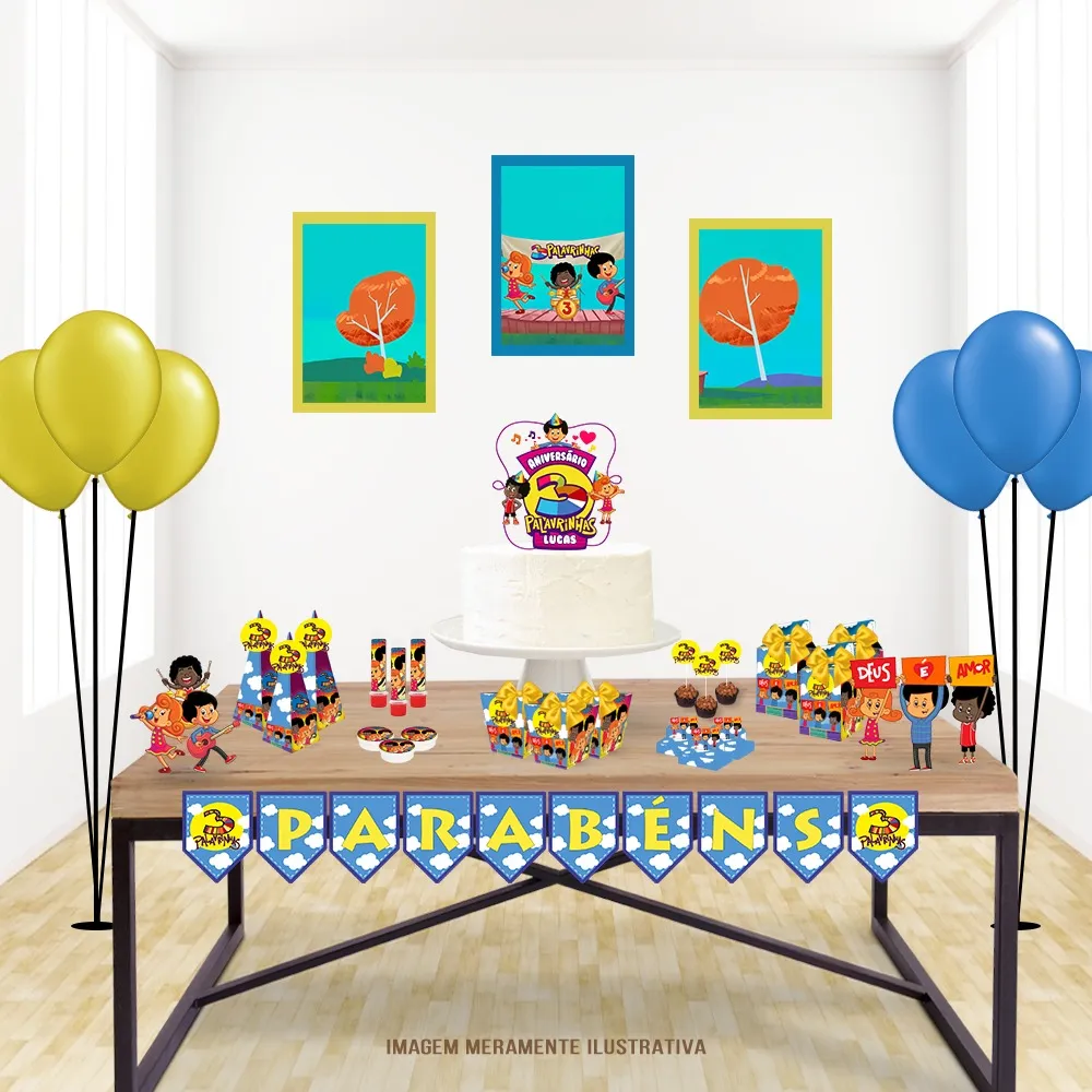 Onde Encontrar Itens Exclusivos para a Festa 3 Palavrinhas (Aluguel e Compra)