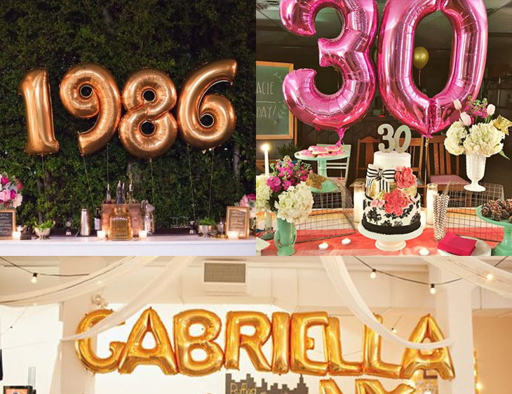 ideias decoração 30 anos simples e elegante